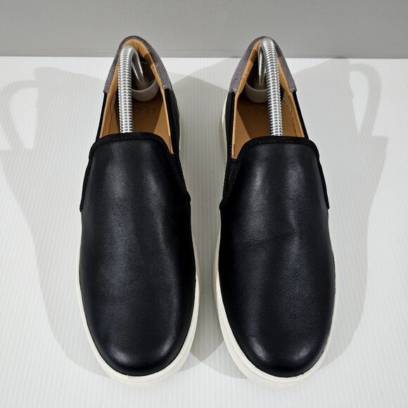 Ugg Cas Slip On Sneaker Casual Loafer Womens Shoe Black Leather Size 10 - Picture 5 of 14